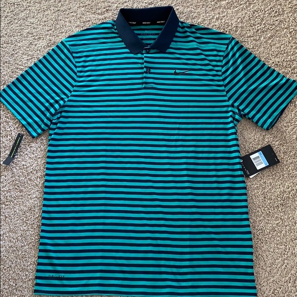 Nike Mens’ Dri-Fit Victory Stripe Golf Polo size M - Picture 2 of 5